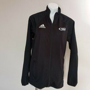 Adidas Black Men's Size Medium Full Zip Sports Jacket Long Sleeve with Pockets